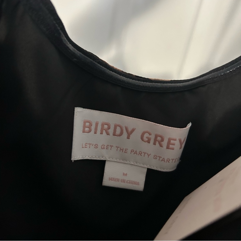 NWT Birdy Grey Mira medium black fleurs d’amour floral dress bridesmaid prom - Picture 9 of 10